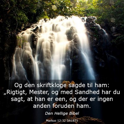 Picture 03 - Markus 12:32 DA1871 - Og den skriftkloge sagde til ham: „Rigtigt, - Bible Verse Picture