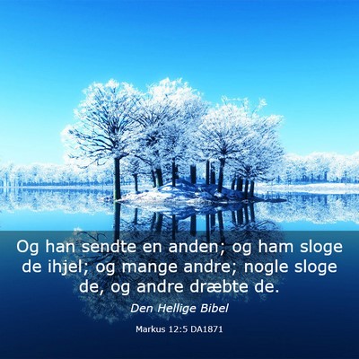 Picture 03 - Markus 12:5 DA1871 - Og han sendte en anden; og ham sloge de ihjel; og - Bible Verse Picture