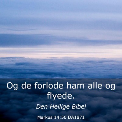 Picture 03 - Markus 14:50 DA1871 - Og de forlode ham alle og - Bible Verse Picture