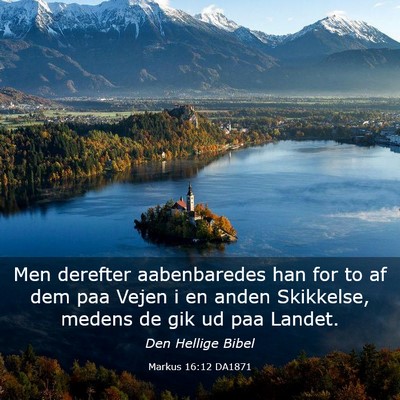Picture 03 - Markus 16:12 DA1871 - Men derefter aabenbaredes han for to af dem paa - Bible Verse Picture