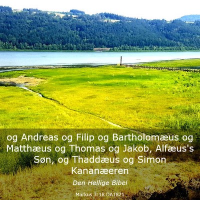 Picture 03 - Markus 3:18 DA1871 - og Andreas og Filip og Bartholomæus og Matthæus - Bible Verse Picture