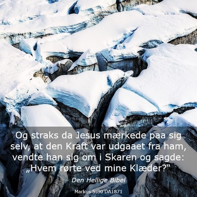 Picture 03 - Markus 5:30 DA1871 - Og straks da Jesus mærkede paa sig selv, at den - Bible Verse Picture