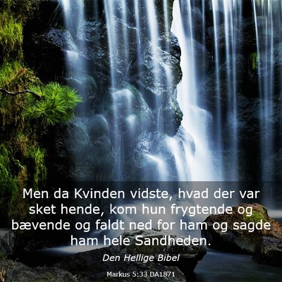 Picture 03 - Markus 5:33 DA1871 - Men da Kvinden vidste, hvad der var sket hende, - Bible Verse Picture
