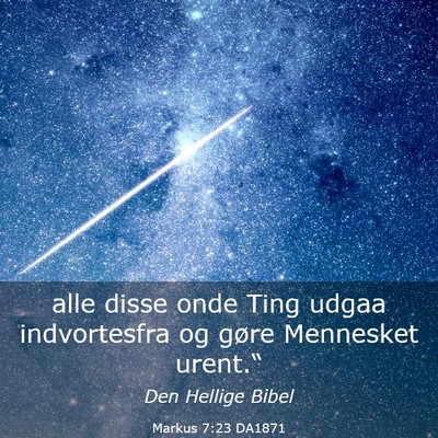 Picture 03 - Markus 7:23 DA1871 - alle disse onde Ting udgaa indvortesfra og gøre - Bible Verse Picture