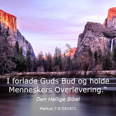 Picture 03 - Markus 7:8 DA1871 - I forlade Guds Bud og holde Menneskers - Bible Verse Picture