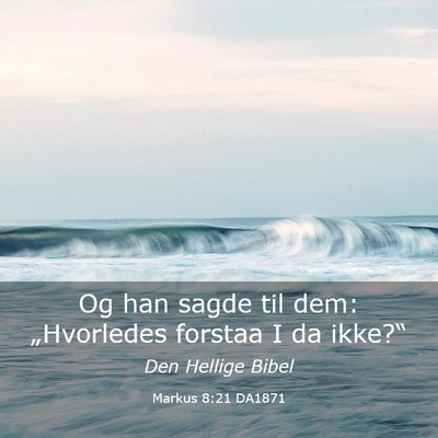 Picture 03 - Markus 8:21 DA1871 - Og han sagde til dem: „Hvorledes forstaa I da - Bible Verse Picture