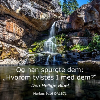 Picture 03 - Markus 9:16 DA1871 - Og han spurgte dem: „Hvorom tvistes I med - Bible Verse Picture