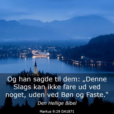 Picture 03 - Markus 9:29 DA1871 - Og han sagde til dem: „Denne Slags kan ikke - Bible Verse Picture