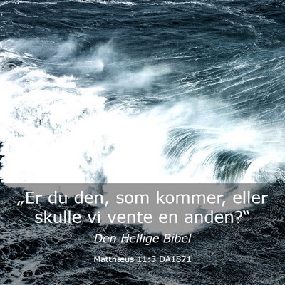 Picture 03 - Matthæus 11:3 DA1871 - „Er du den, som kommer, eller skulle vi vente - Bible Verse Picture