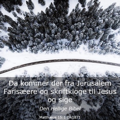 Picture 03 - Matthæus 15:1 DA1871 - Da kommer der fra Jerusalem Farisæere og - Bible Verse Picture