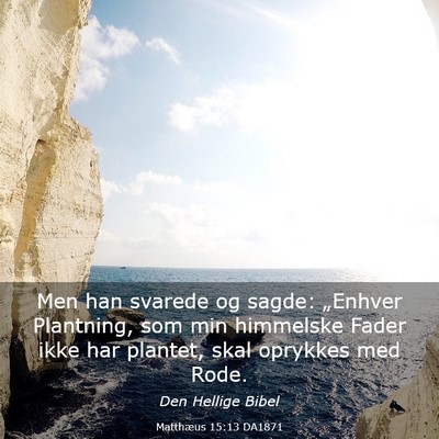Picture 03 - Matthæus 15:13 DA1871 - Men han svarede og sagde: „Enhver Plantning, - Bible Verse Picture