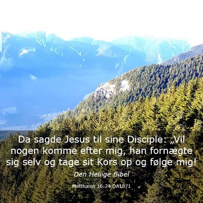 Picture 03 - Matthæus 16:24 DA1871 - Da sagde Jesus til sine Disciple: „Vil nogen - Bible Verse Picture