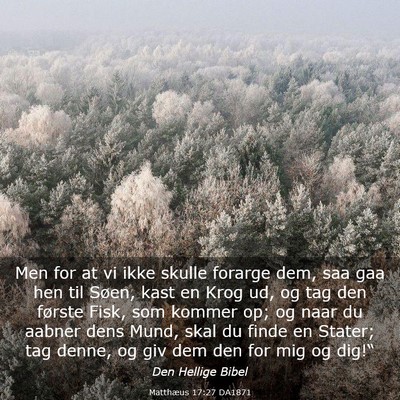 Picture 03 - Matthæus 17:27 DA1871 - Men for at vi ikke skulle forarge dem, saa gaa - Bible Verse Picture