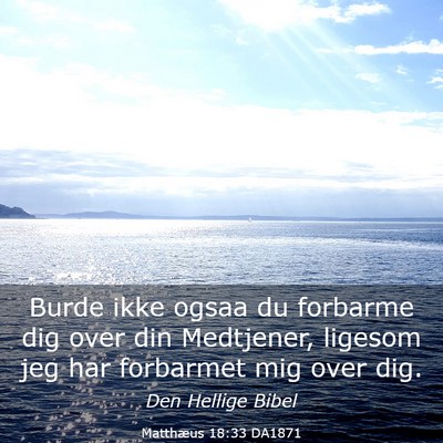Picture 03 - Matthæus 18:33 DA1871 - Burde ikke ogsaa du forbarme dig over din - Bible Verse Picture
