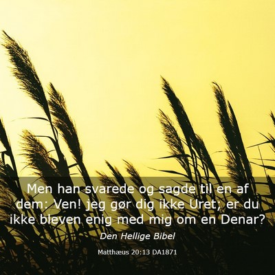 Picture 03 - Matthæus 20:13 DA1871 - Men han svarede og sagde til en af dem: Ven! jeg - Bible Verse Picture