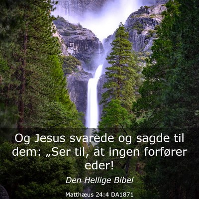 Picture 03 - Matthæus 24:4 DA1871 - Og Jesus svarede og sagde til dem: „Ser til, at - Bible Verse Picture