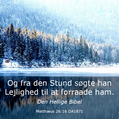 Picture 03 - Matthæus 26:16 DA1871 - Og fra den Stund søgte han Lejlighed til at - Bible Verse Picture