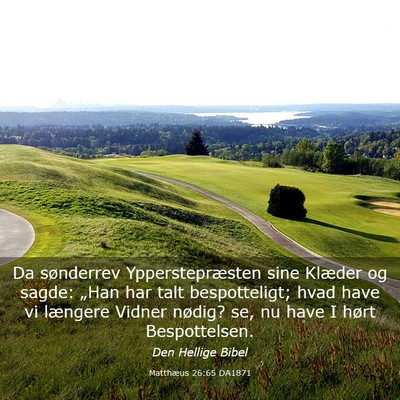Picture 03 - Matthæus 26:65 DA1871 - Da sønderrev Ypperstepræsten sine Klæder og - Bible Verse Picture