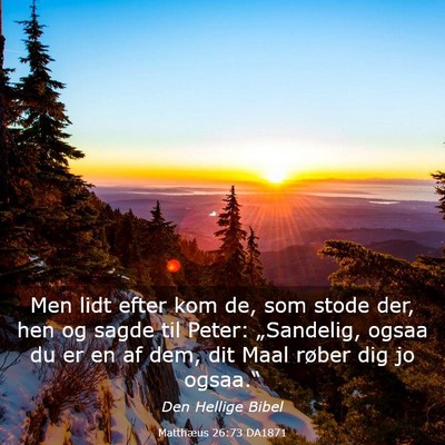 Picture 03 - Matthæus 26:73 DA1871 - Men lidt efter kom de, som stode der, hen og - Bible Verse Picture