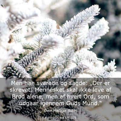 Picture 03 - Matthæus 4:4 DA1871 - Men han svarede og sagde: „Der er skrevet: - Bible Verse Picture
