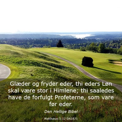 Picture 03 - Matthæus 5:12 DA1871 - Glæder og fryder eder, thi eders Løn skal være - Bible Verse Picture
