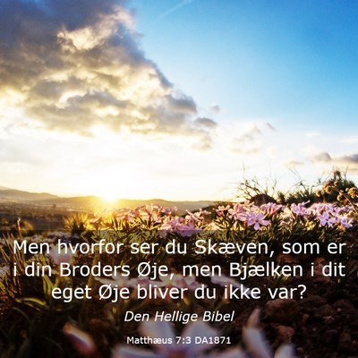 Picture 03 - Matthæus 7:3 DA1871 - Men hvorfor ser du Skæven, som er i din Broders - Bible Verse Picture