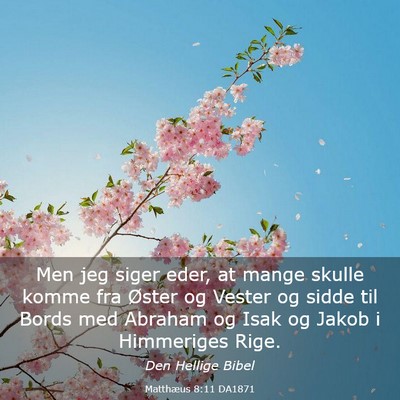 Picture 03 - Matthæus 8:11 DA1871 - Men jeg siger eder, at mange skulle komme fra - Bible Verse Picture