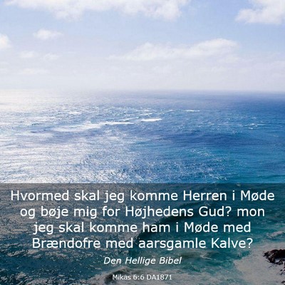 Picture 03 - Mikas 6:6 DA1871 - Hvormed skal jeg komme Herren i Møde og bøje - Bible Verse Picture