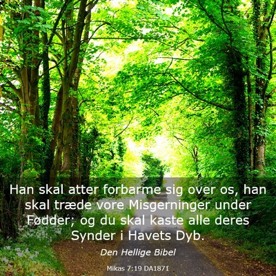 Picture 03 - Mikas 7:19 DA1871 - Han skal atter forbarme sig over os, han skal - Bible Verse Picture