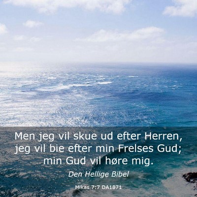 Picture 03 - Mikas 7:7 DA1871 - Men jeg vil skue ud efter Herren, jeg vil bie - Bible Verse Picture