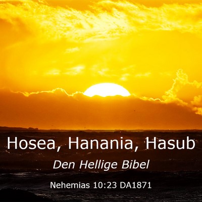 Picture 03 - Nehemias 10:23 DA1871 - Hosea, Hanania, - Bible Verse Picture