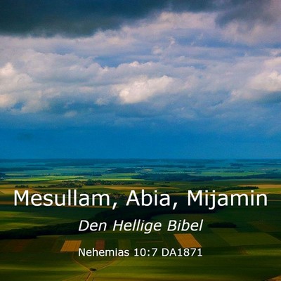 Picture 03 - Nehemias 10:7 DA1871 - Mesullam, Abia, - Bible Verse Picture