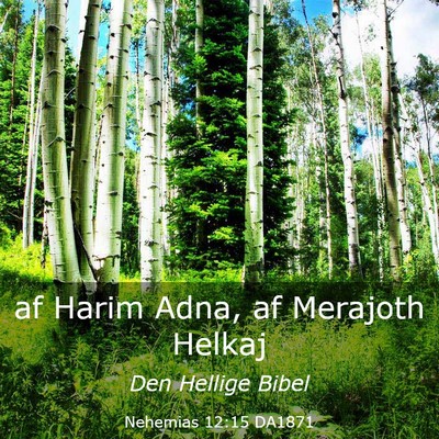 Picture 03 - Nehemias 12:15 DA1871 - af Harim Adna, af Merajoth - Bible Verse Picture
