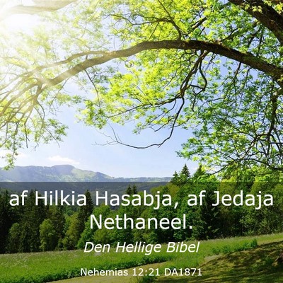Picture 03 - Nehemias 12:21 DA1871 - af Hilkia Hasabja, af Jedaja - Bible Verse Picture