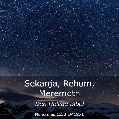 Picture 03 - Nehemias 12:3 DA1871 - Sekanja, Rehum, - Bible Verse Picture