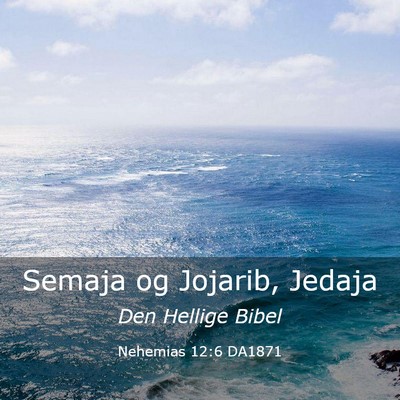 Picture 03 - Nehemias 12:6 DA1871 - Semaja og Jojarib, - Bible Verse Picture
