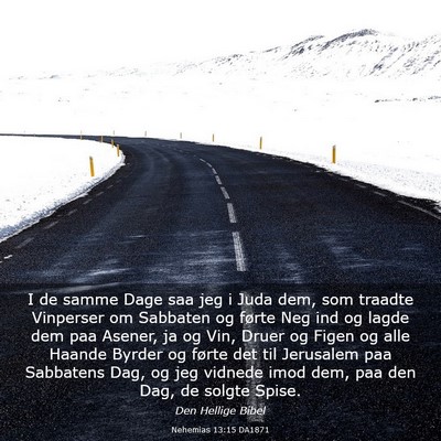 Picture 03 - Nehemias 13:15 DA1871 - I de samme Dage saa jeg i Juda dem, som traadte - Bible Verse Picture