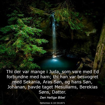 Picture 03 - Nehemias 6:18 DA1871 - Thi der var mange i Juda, som vare med Ed - Bible Verse Picture
