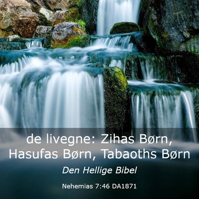 Picture 03 - Nehemias 7:46 DA1871 - de livegne: Zihas Børn, Hasufas Børn, Tabaoths - Bible Verse Picture