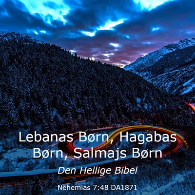 Picture 03 - Nehemias 7:48 DA1871 - Lebanas Børn, Hagabas Børn, Salmajs - Bible Verse Picture