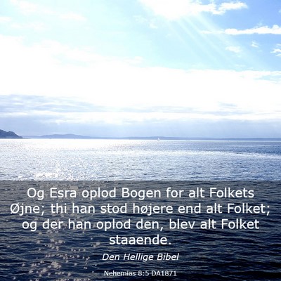 Picture 03 - Nehemias 8:5 DA1871 - Og Esra oplod Bogen for alt Folkets Øjne; thi - Bible Verse Picture