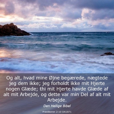 Picture 03 - Prædikeren 2:10 DA1871 - Og alt, hvad mine Øjne begærede, nægtede jeg - Bible Verse Picture