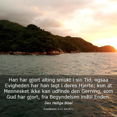 Picture 03 - Prædikeren 3:11 DA1871 - Han har gjort alting smukt i sin Tid, ogsaa - Bible Verse Picture