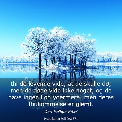 Picture 03 - Prædikeren 9:5 DA1871 - thi de levende vide, at de skulle dø; men de - Bible Verse Picture