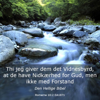 Picture 03 - Romerne 10:2 DA1871 - Thi jeg giver dem det Vidnesbyrd, at de have - Bible Verse Picture