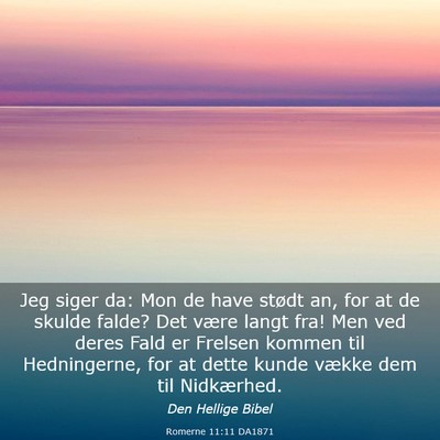 Picture 03 - Romerne 11:11 DA1871 - Jeg siger da: Mon de have stødt an, for at de - Bible Verse Picture