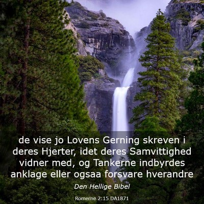 Picture 03 - Romerne 2:15 DA1871 - de vise jo Lovens Gerning skreven i deres - Bible Verse Picture