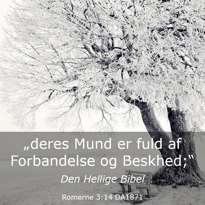 Picture 03 - Romerne 3:14 DA1871 - „deres Mund er fuld af Forbandelse og - Bible Verse Picture