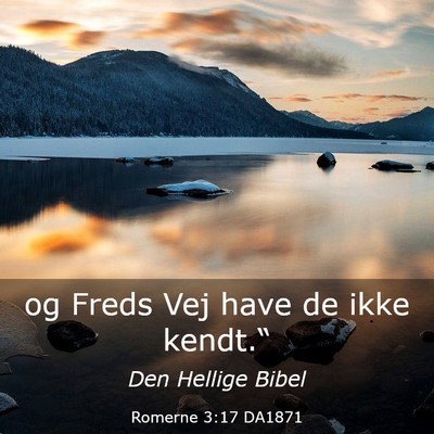 Picture 03 - Romerne 3:17 DA1871 - og Freds Vej have de ikke - Bible Verse Picture
