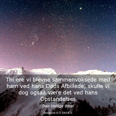 Picture 03 - Romerne 6:5 DA1871 - Thi ere vi blevne sammenvoksede med ham ved hans - Bible Verse Picture